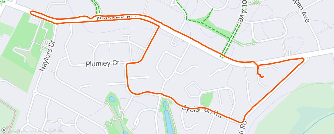 Map of the activity, Auckland run