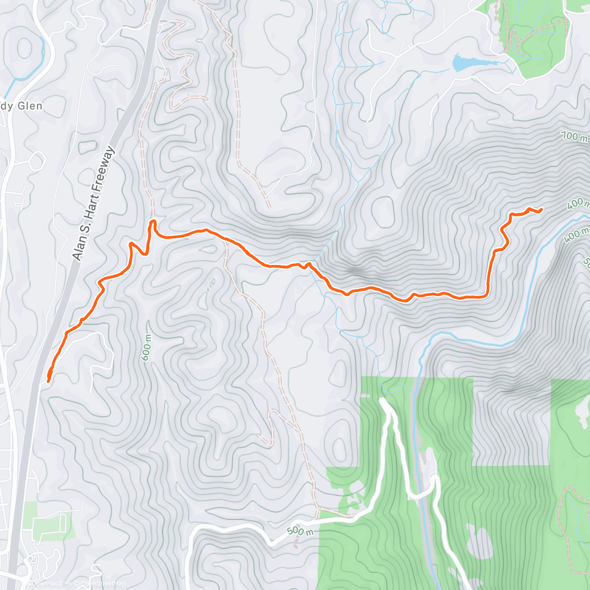 Map of the activity, Stevens Hike