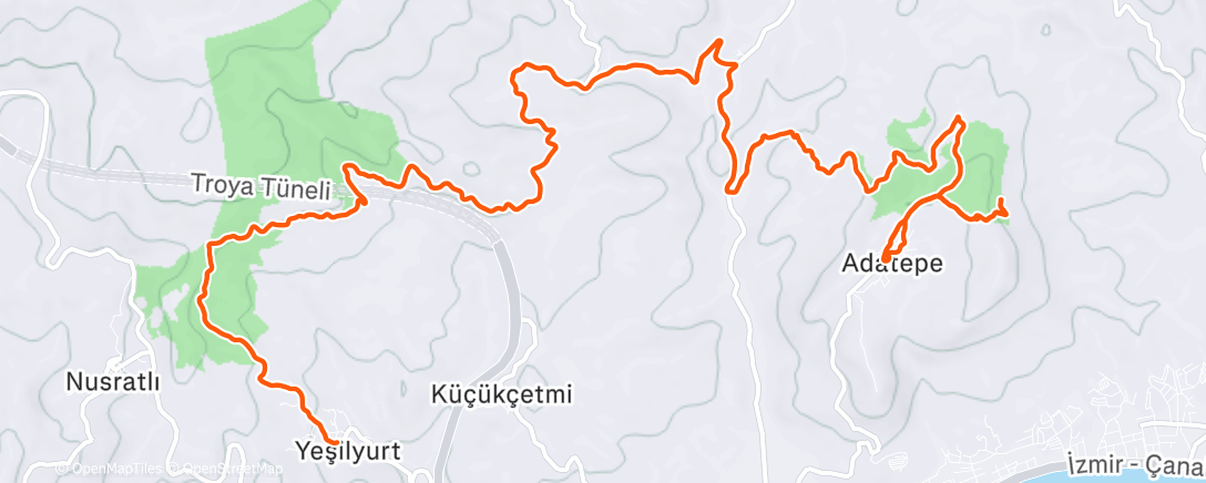 Map of the activity, Ida Run Zeus