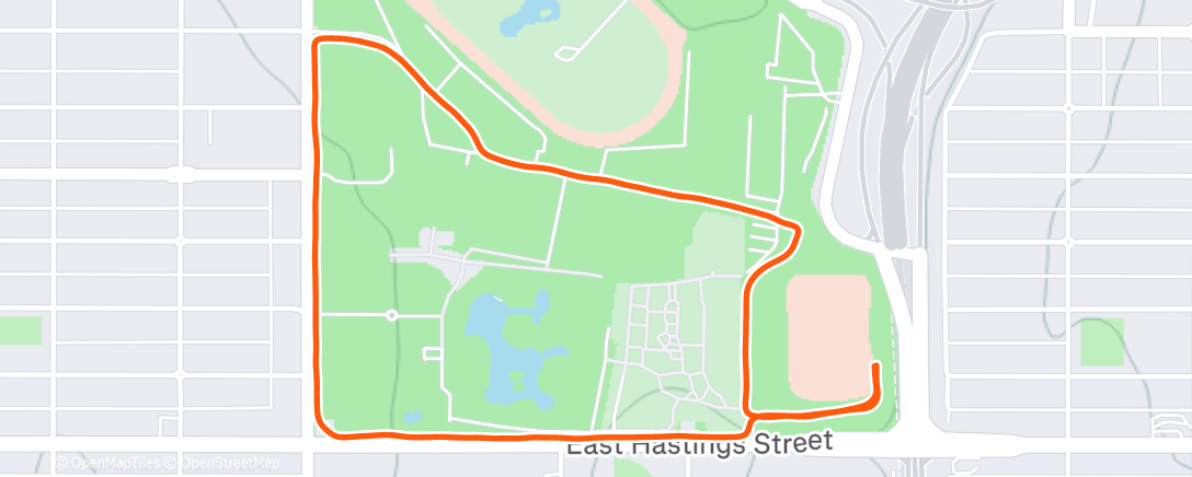 Map of the activity, Evening Run