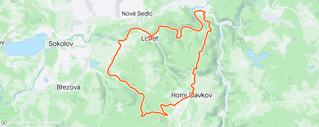 Karte der Aktivität „Slavkovský les”