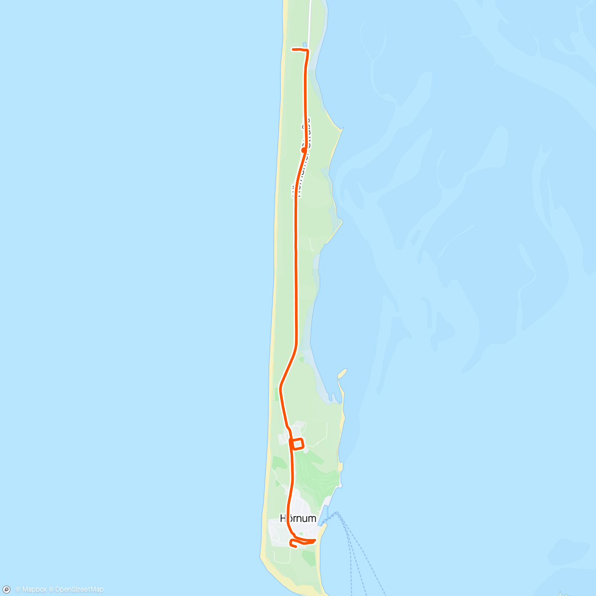 Map of the activity, Kinomap - Lighthouse Hörnum Tour # Sylt