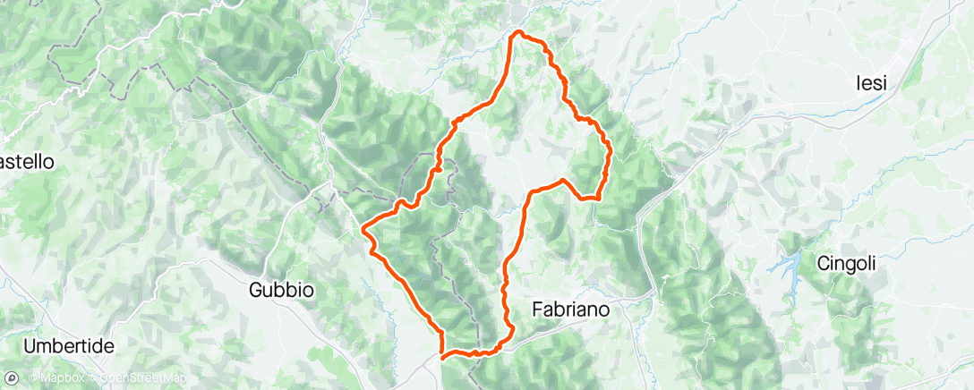 Map of the activity, Valico Fossato Sassoferrato Genga Caudino Pergola Scheggia