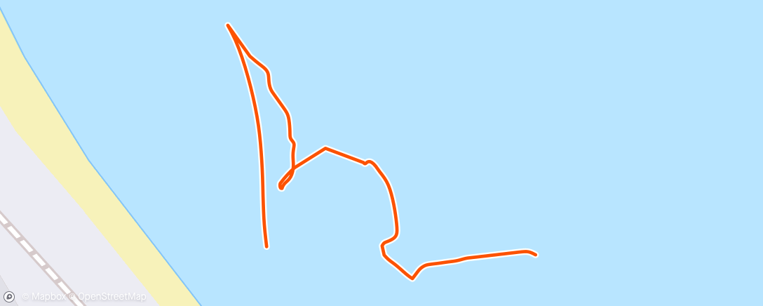 Map of the activity, Evening Swim