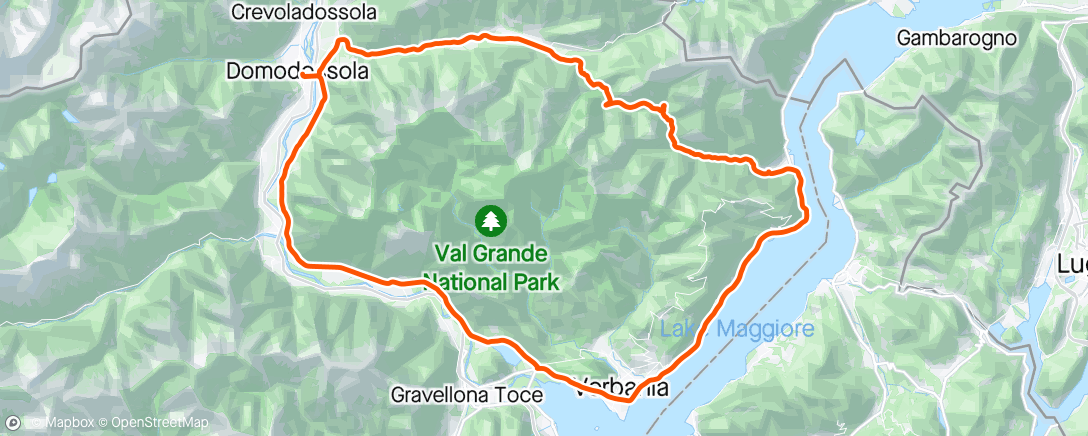 Map of the activity, Ticino Sufferfest