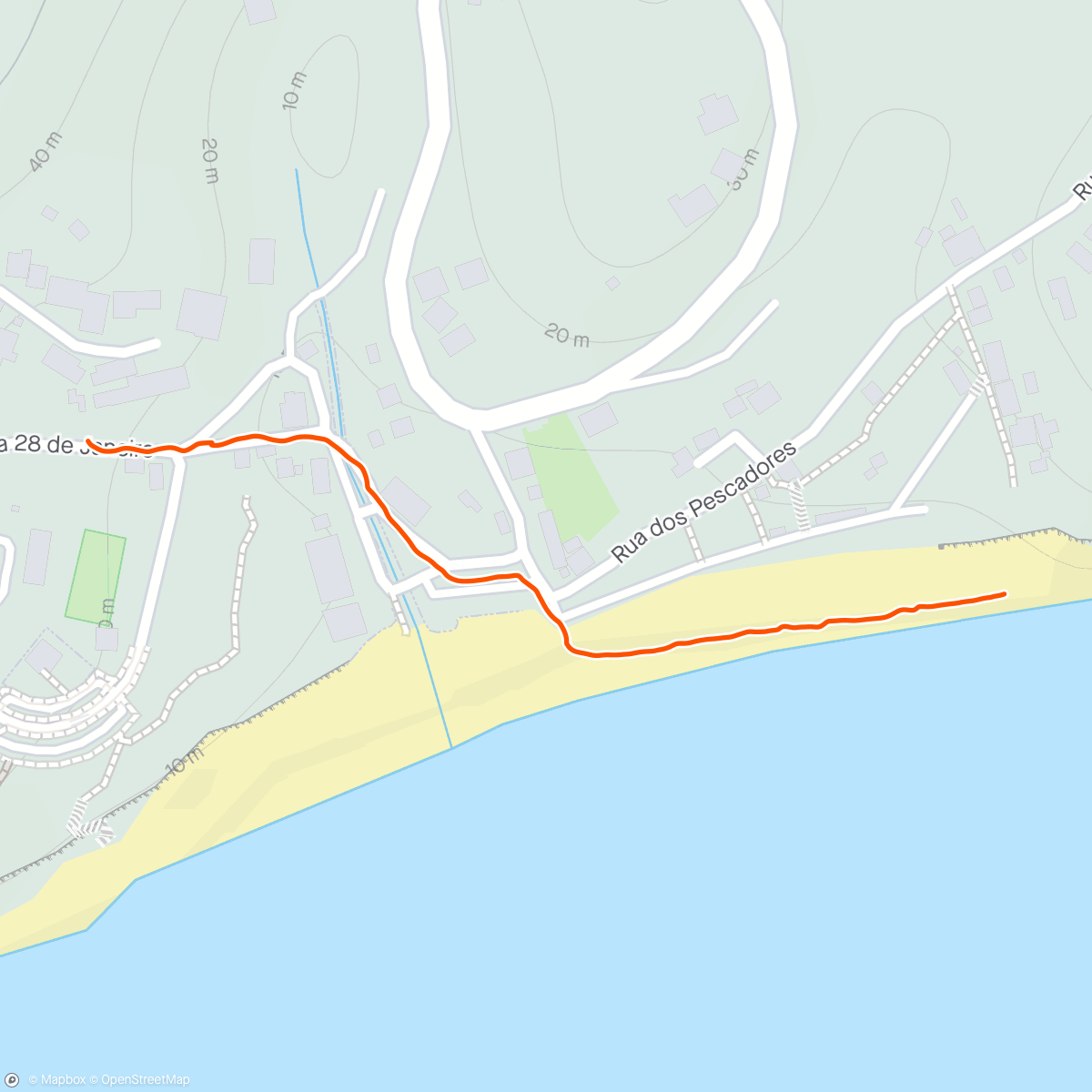 Map of the activity, Final Algarve jaunt