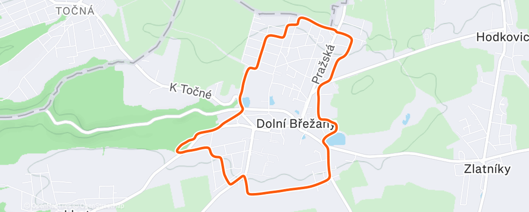 Map of the activity, Afternoon Run