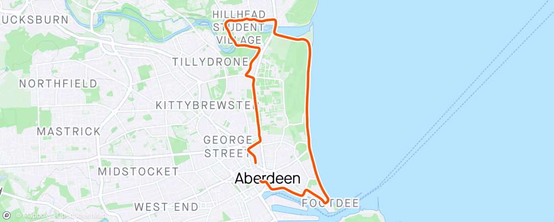 Map of the activity, Aberdeen, Aberdeenshire; 11K@recovery