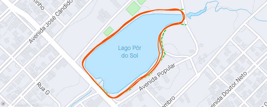 Map of the activity, 3 voltas no lago