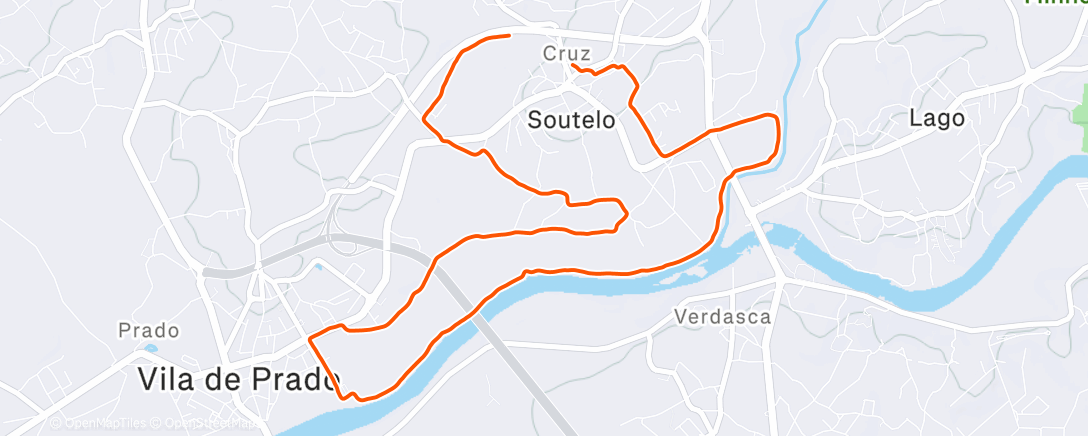 Map of the activity, Corrida matinal