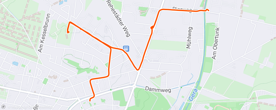 Map of the activity, Fahrt am Nachmittag