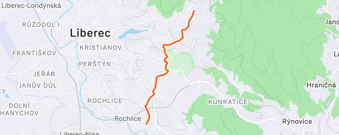 Map of the activity, Morning Hike