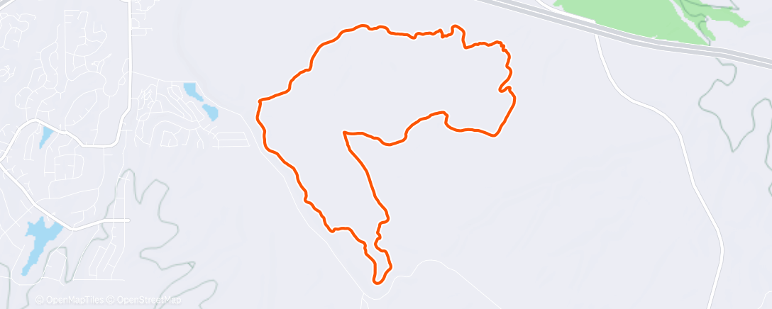 アクティビティ「Easy Z2 Rolling Trail Run」の地図