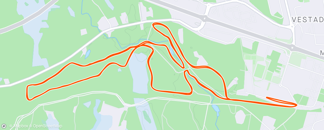 Map of the activity, Afternoon Run på sti