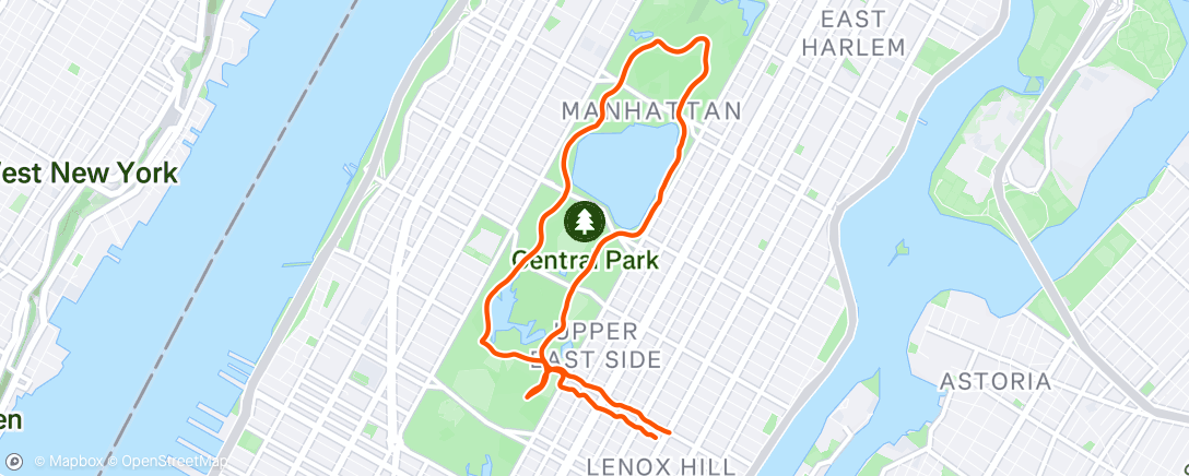 Map of the activity, Afternoon Run