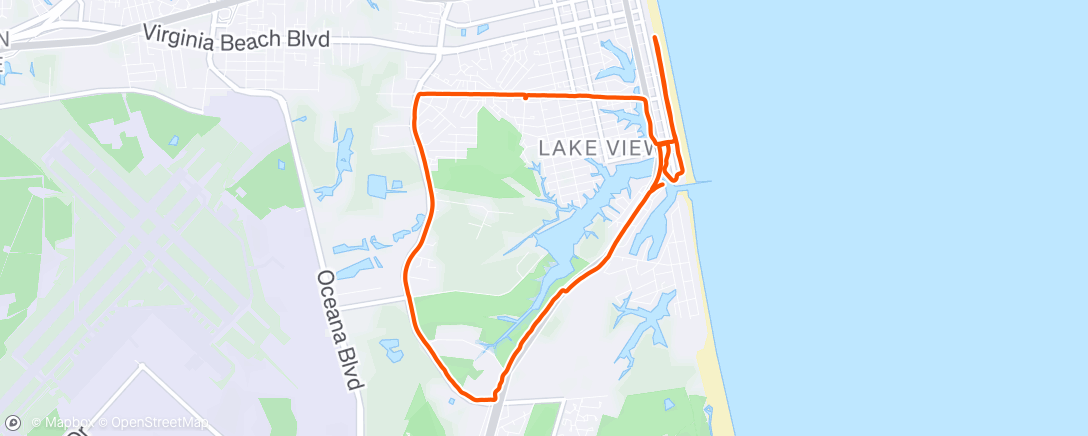 Map of the activity, Lunch Run