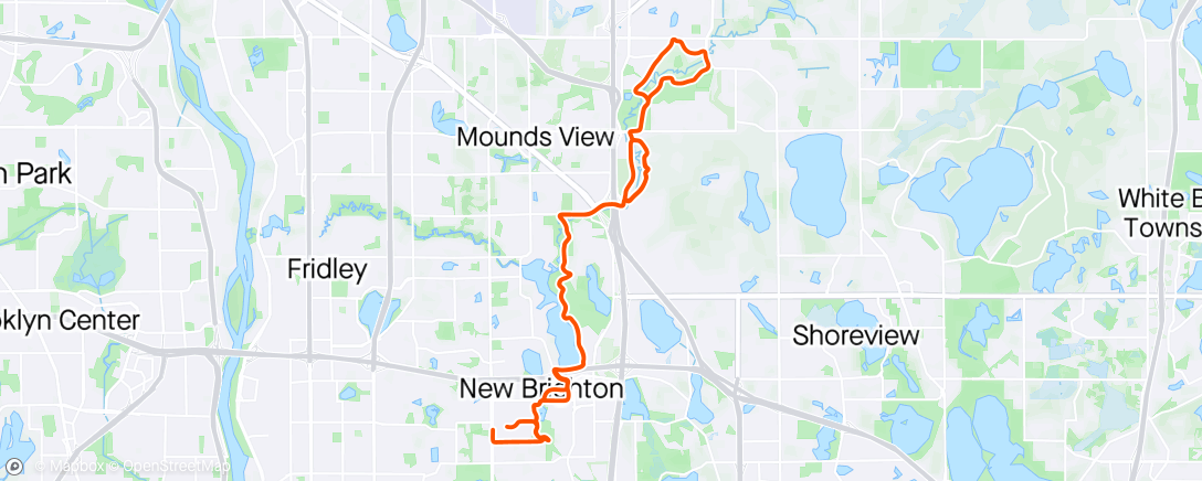 Map of the activity, Day 24 of 30 Days of Biking