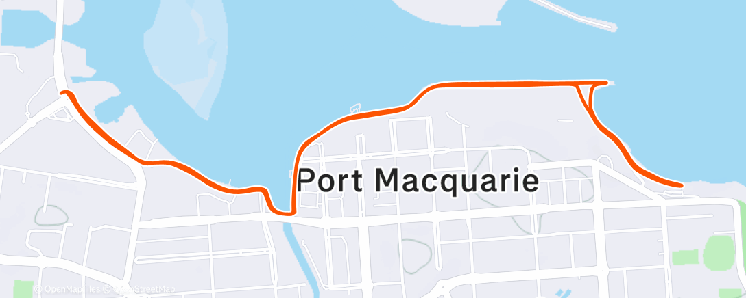 Map of the activity, Morning Run