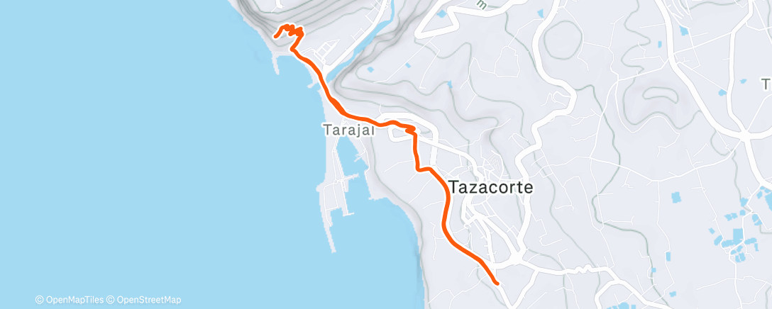 Карта физической активности (Carrera de montaña matutina)