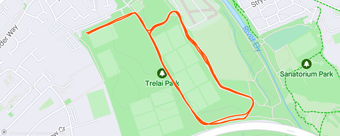 Map of the activity, Trelai parkrun #137 (31:28)
