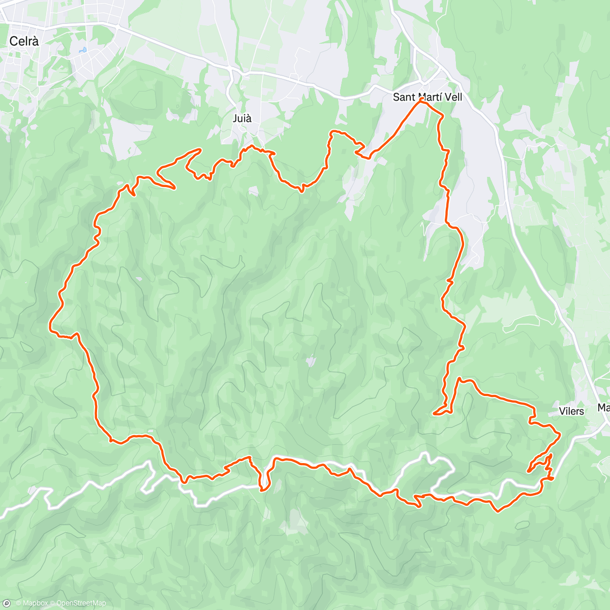 Map of the activity, St Marti Vell
