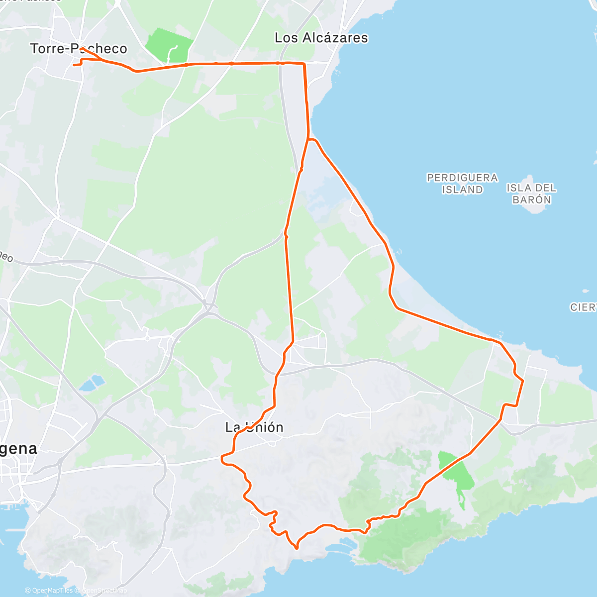 Map of the activity, Morning Ride