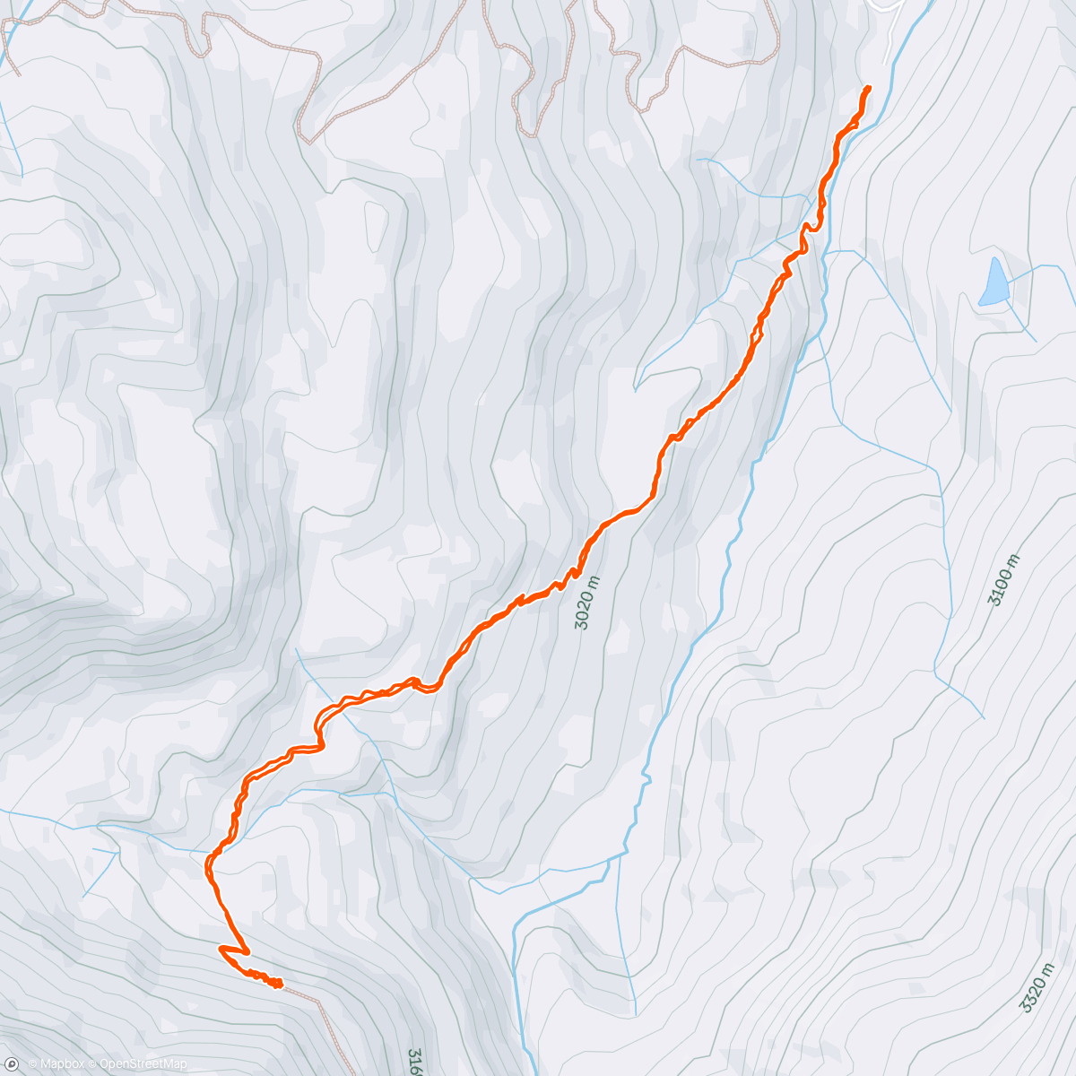 Map of the activity, Blue Lakes and Self preservation