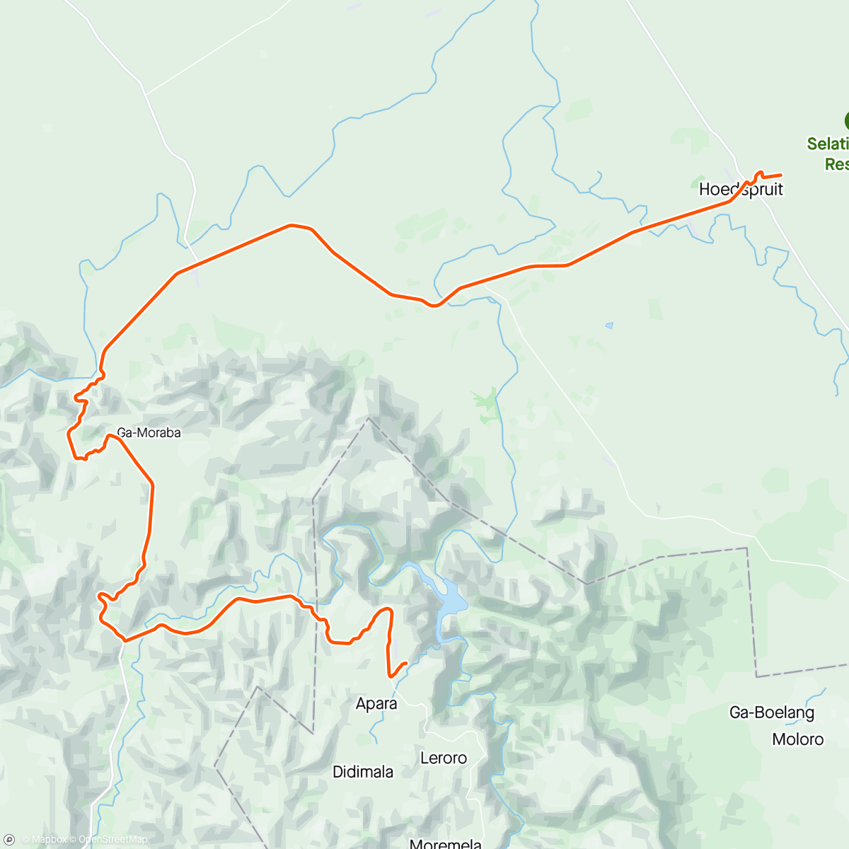 Map of the activity, Welcoming change after months of monotonous desert