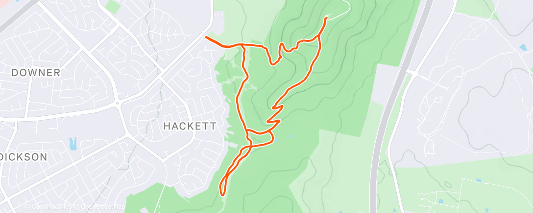 Карта физической активности (Afternoon Trail Run)