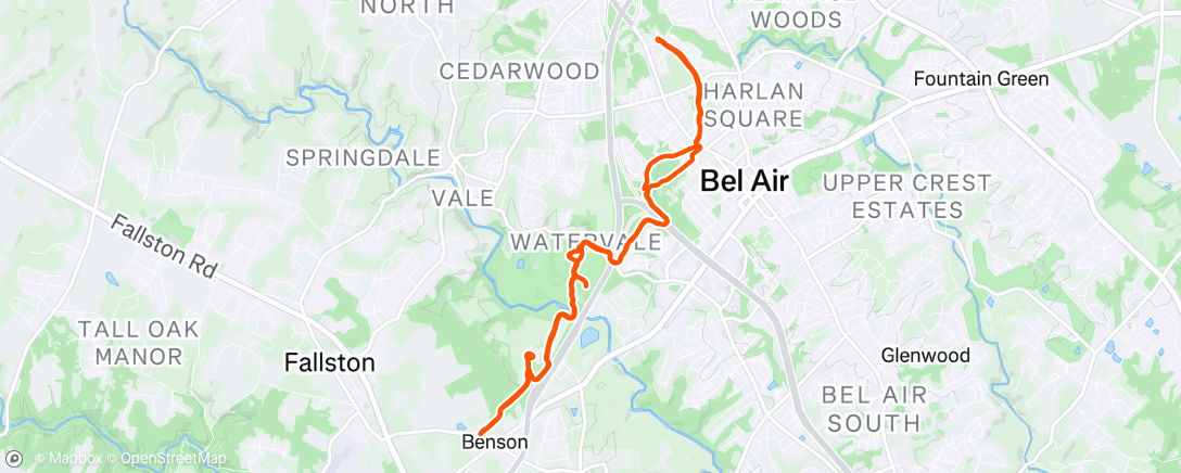 Map of the activity, Morning Run