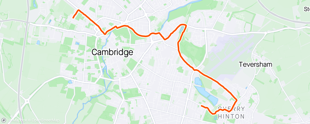 Map of the activity, Commute with heavy backpack