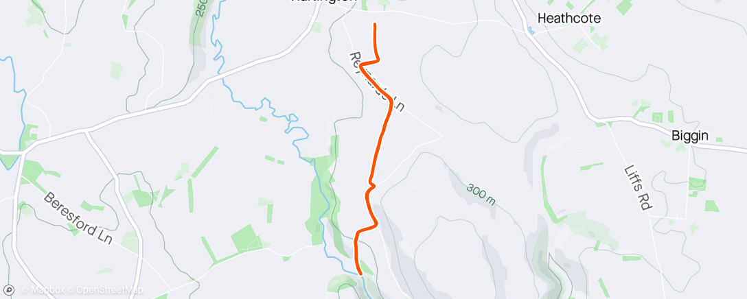 Map of the activity, Afternoon Walk (Hartington)