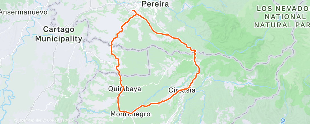 Map of the activity, Vuelta ciclista por la mañana