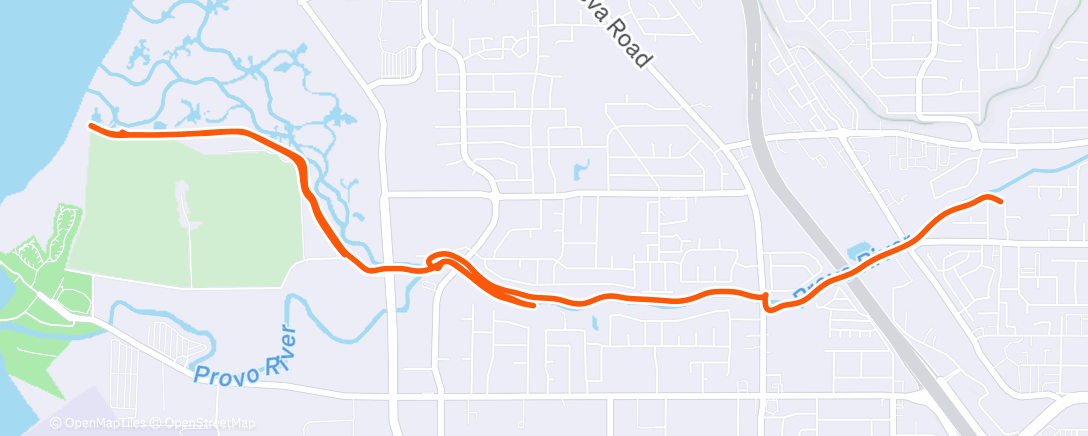 Map of the activity, Afternoon Run