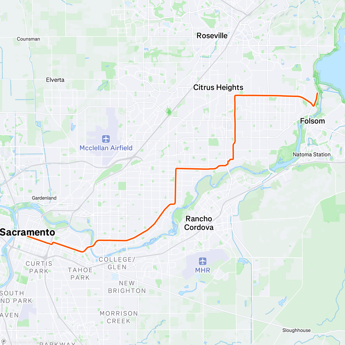 Mapa da atividade, California International Marathon 2024 - 2:41:38 Official.