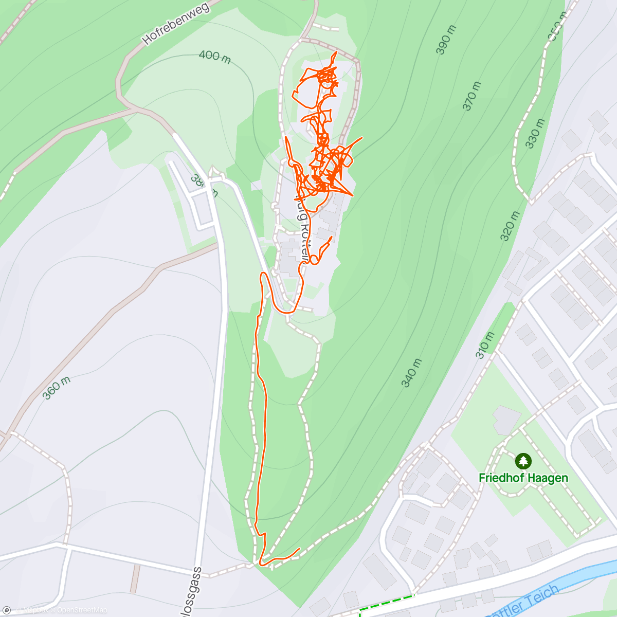 Map of the activity, Spaziergang am Mittag