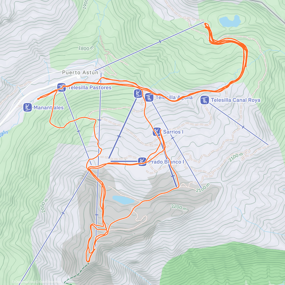 Map of the activity, Skimo astunero en año nuevo 🪅