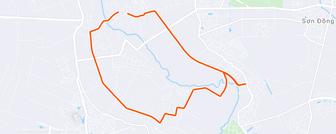 Map of the activity, Afternoon Run