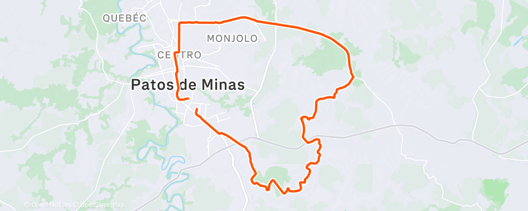 Map of the activity, Trilhinhas do Durex