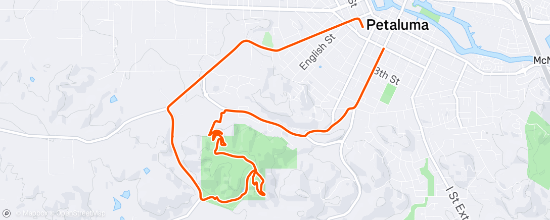 Map of the activity, Afternoon Ride
