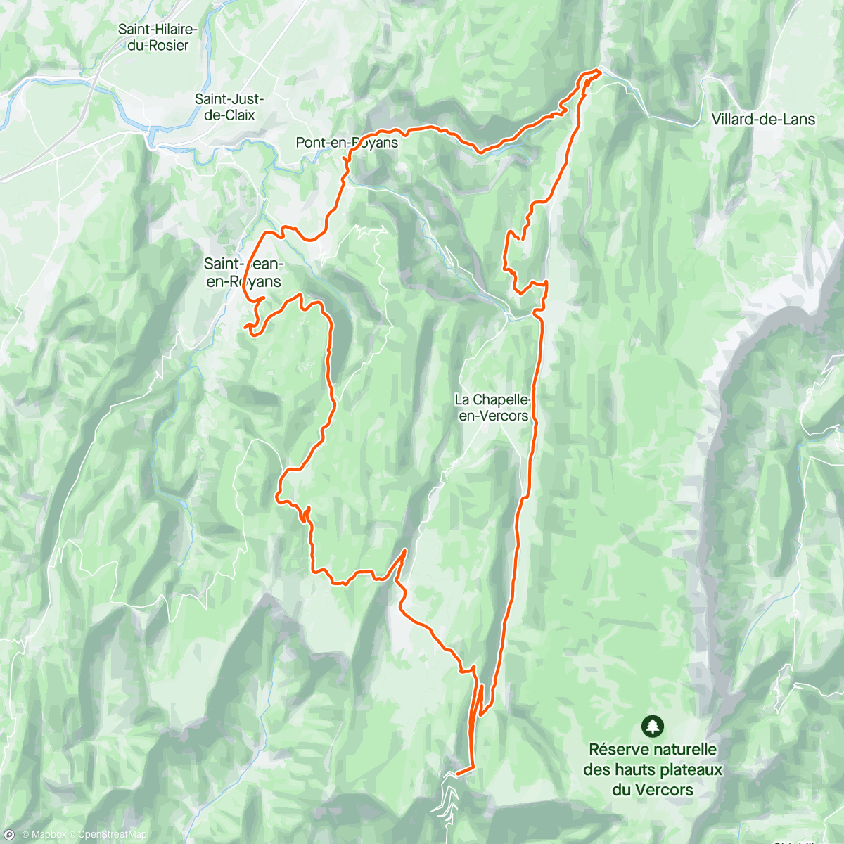 Mapa da atividade, Vercors tamalous 50ans Greg étape 2