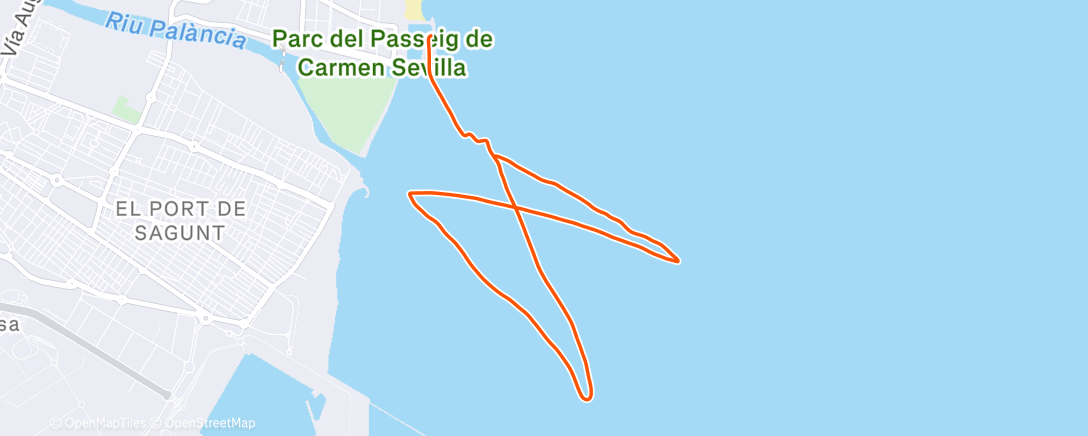 Map of the activity, Remo a la hora del almuerzo