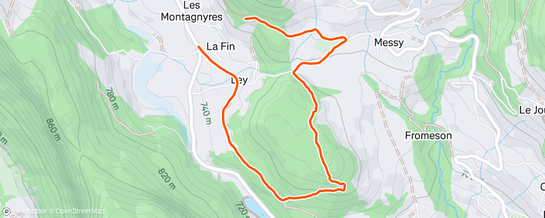 Map of the activity, Randonnée dans l'après-midi