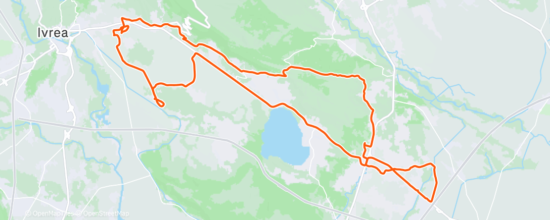 Map of the activity, Pedalata dell'ora di pranzo
