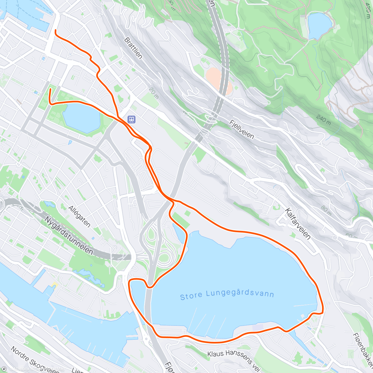 Mapa da atividade, Evening Walk Bergen