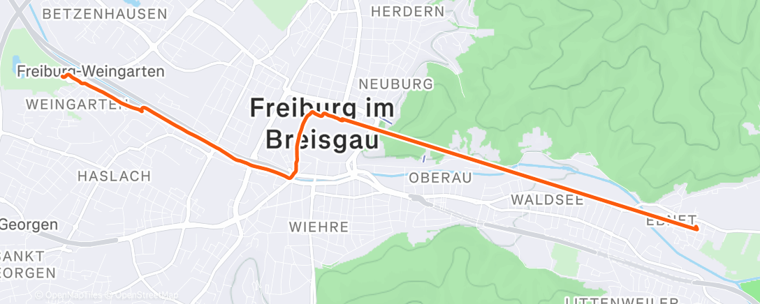 Map of the activity, Mittagsradfahrt