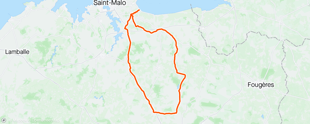 Map of the activity, Morning Ride