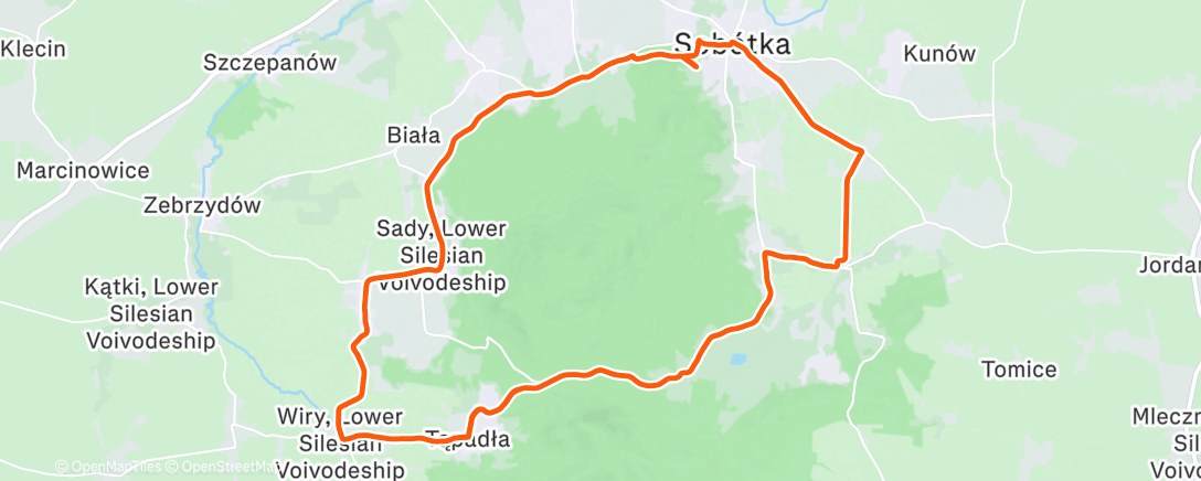 Map of the activity, Morning Ride