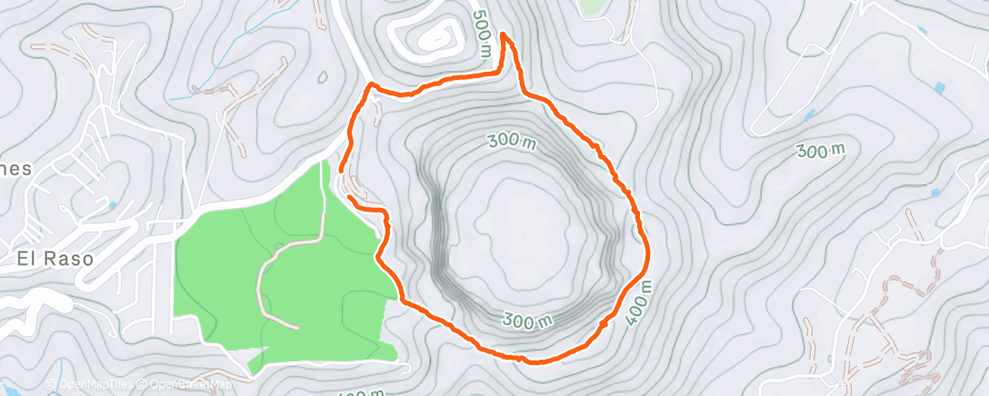 Map of the activity, Family hike