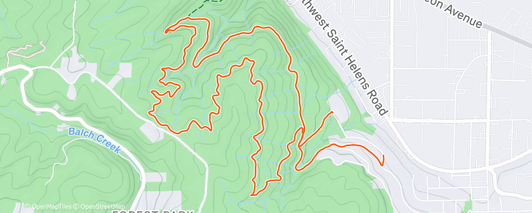 Map of the activity, Front runners running club